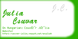 julia csuvar business card